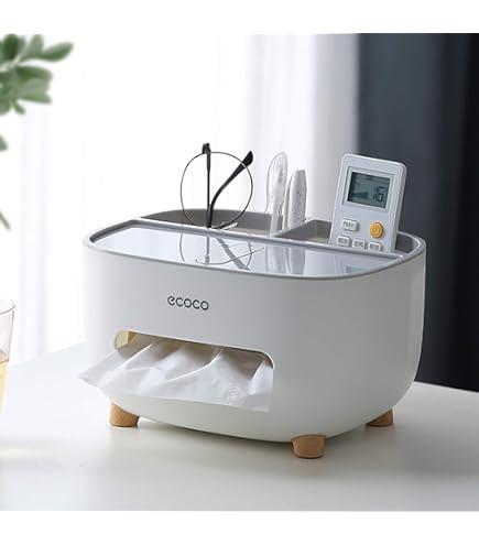 Ecoco Tissue Box With Multifunctional Holder