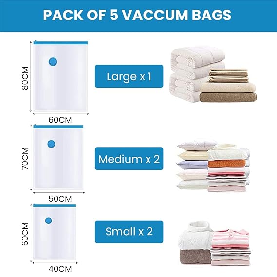 Vacuum Storage Bags with Hand Pump