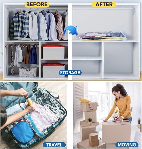 Vacuum Storage Bags with Hand Pump