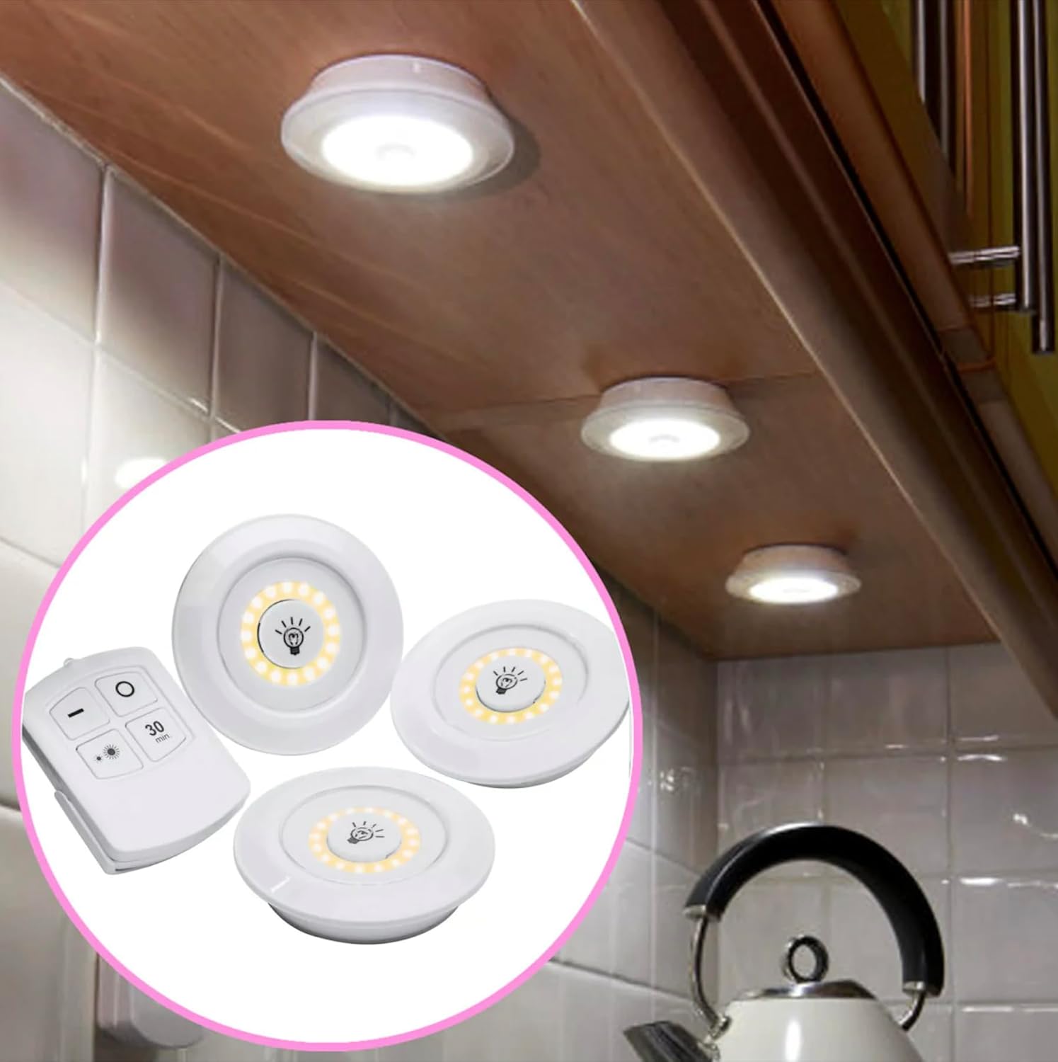 Tap LED Light 3pcs With Remote Control