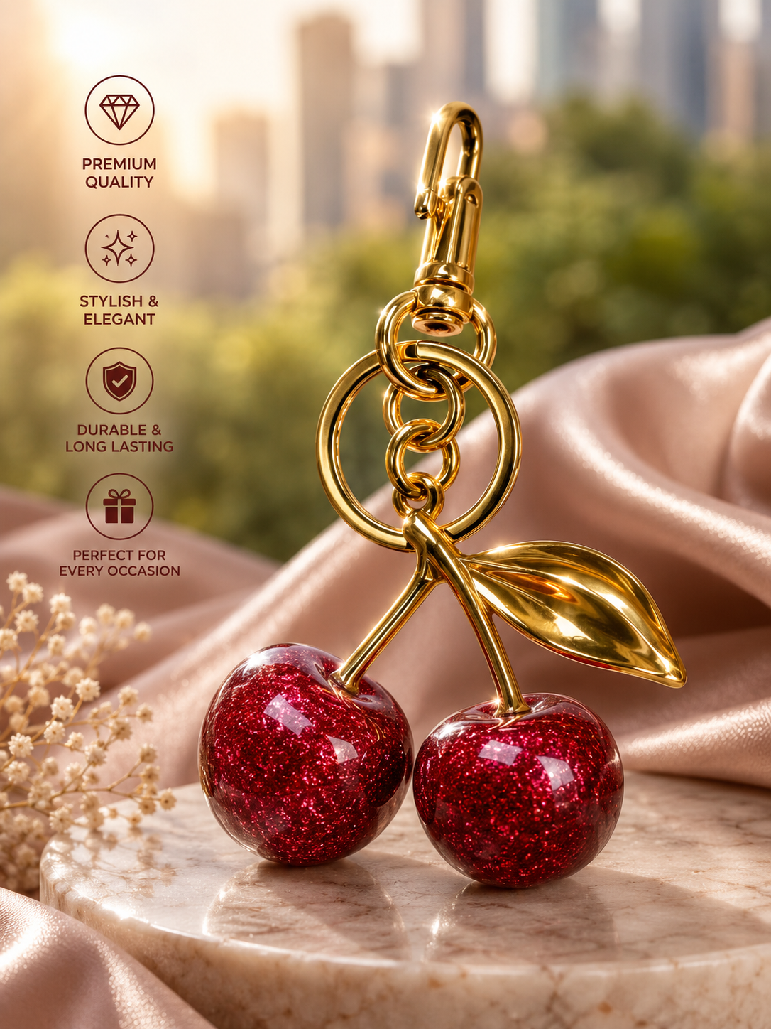 CHERRY KEYCHAIN