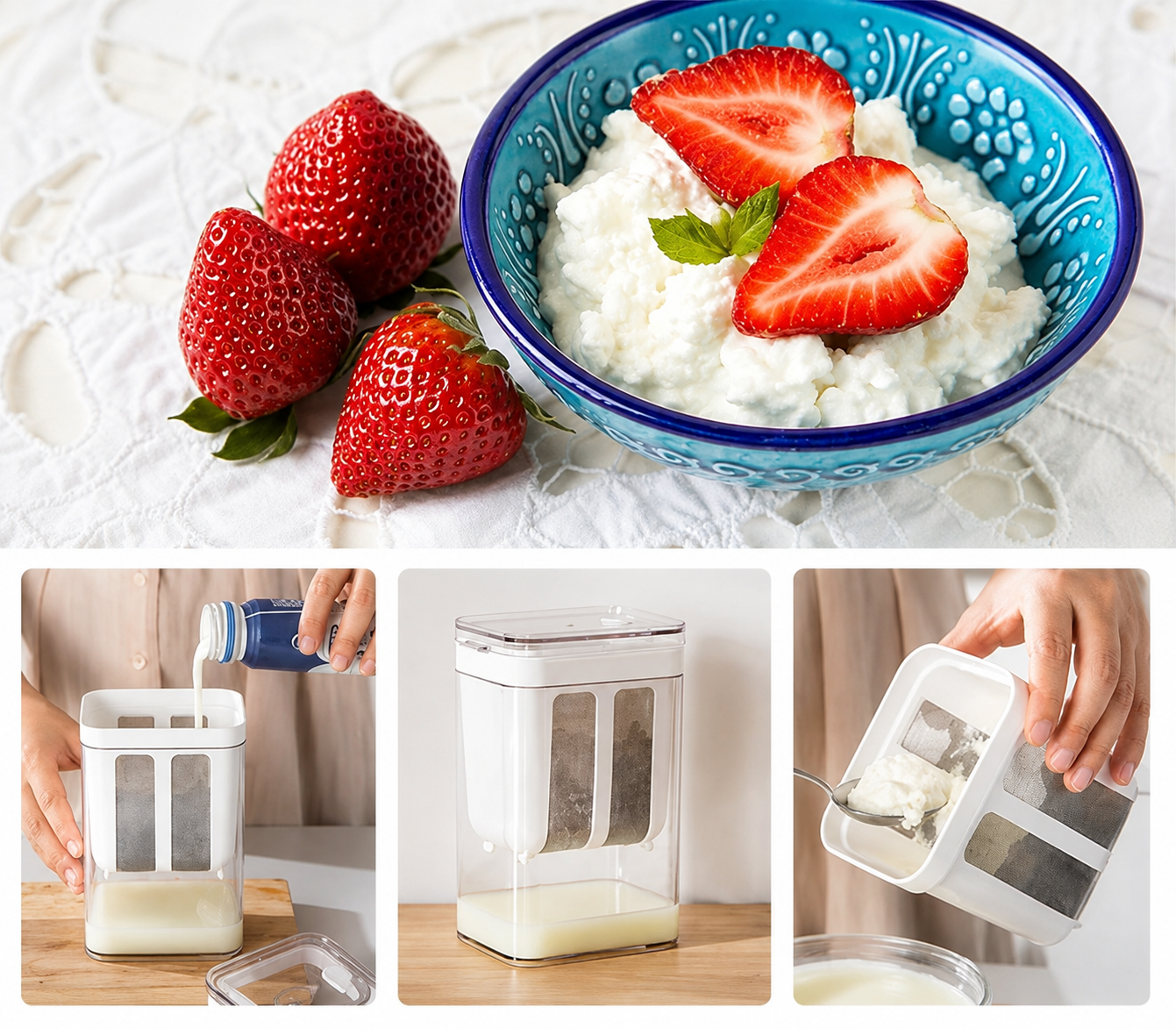 Greek Yogurt Maker Strainer 1100ML