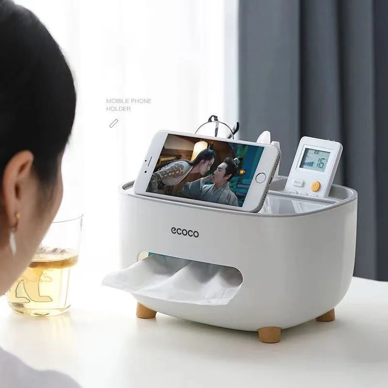 Ecoco Tissue Box With Multifunctional Holder