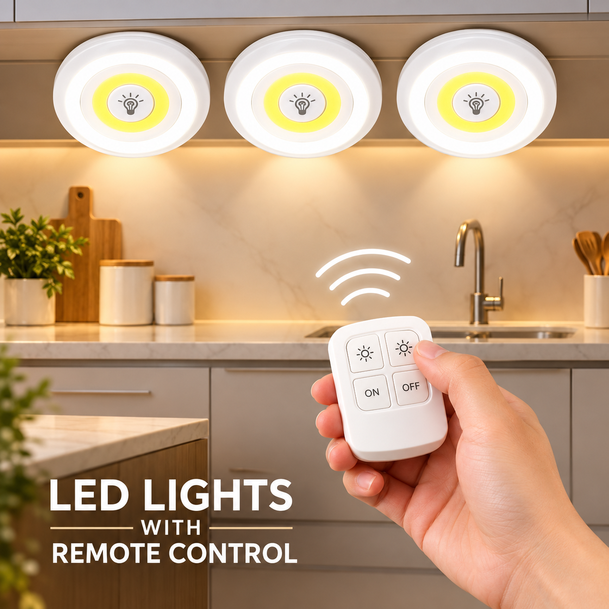 Tap LED Light 3pcs With Remote Control
